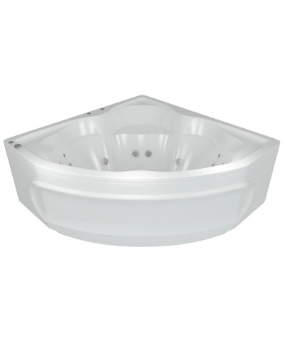 Акриловая гидромассажная ванна 164х164 см пневматическое управление стандартные форсунки+спинной массаж 12 форсунок Aquatek Сириус