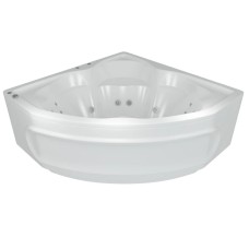 Акриловая гидромассажная ванна 164х164 см пневматическое управление плоские форсунки+спинной массаж 12 форсунок Aquatek Сириус