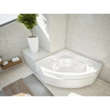 Акриловая гидромассажная ванна 164х164 см пневматическое управление премиум форсунки+спинной массаж 12 форсунок Aquatek Сириус