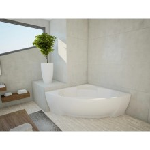 Акриловая гидромассажная ванна 140,5х140,5 см пневматическое управление премиум форсунки Aquatek Поларис 1