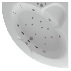 Акриловая гидромассажная ванна 140,5х140,5 см пневматическое управление премиум форсунки Aquatek Поларис 1