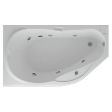 Акриловая гидромассажная ванна 170х100 см левая пневматическое управление стандартные форсунки Aquatek Таурус
