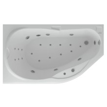 Акриловая гидромассажная ванна 170х100 см левая пневматическое управление стандартные форсунки Aquatek Таурус