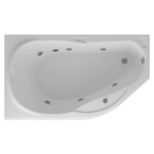Акриловая гидромассажная ванна 170х100 см левая пневматическое управление плоские форсунки Aquatek Таурус