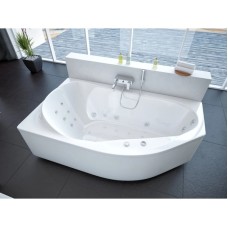 Акриловая гидромассажная ванна 170х100 см левая пневматическое управление премиум форсунки Aquatek Таурус