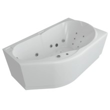 Акриловая гидромассажная ванна 170х100 см правая пневматическое управление стандартные форсунки Aquatek Таурус