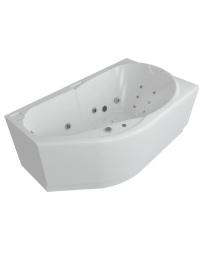 Акриловая гидромассажная ванна 170х100 см правая пневматическое управление стандартные форсунки Aquatek Таурус