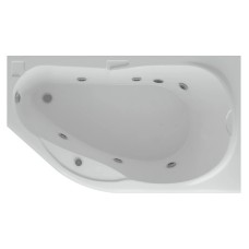 Акриловая гидромассажная ванна 170х100 см правая пневматическое управление стандартные форсунки Aquatek Таурус