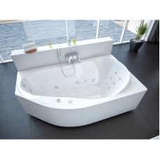 Акриловая гидромассажная ванна 170х100 см правая пневматическое управление премиум форсунки Aquatek Таурус