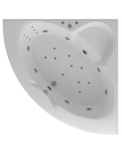 Акриловая гидромассажная ванна 156х156 см пневматическое управление премиум форсунки Aquatek Поларис 2