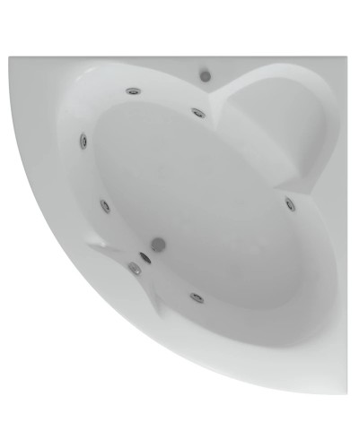 Акриловая гидромассажная ванна 156х156 см пневматическое управление плоские форсунки Aquatek Поларис 2