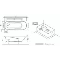 Акриловая ванна AM.PM Sense 170х70 W75A-170-070W-KL без гидромассажа
