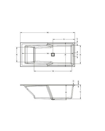 Акриловая ванна Riho Still Shower 180x80 B103003005 (BR0500500K00130) без гидромассажа
