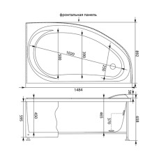 Акриловая ванна 148,4x89,2 см правая Aquanet Maldiva 00205445