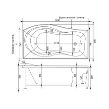 Акриловая ванна Aquanet Borneo 170x90 R 00205284