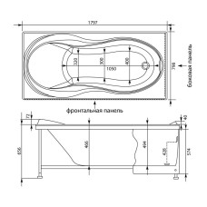 Акриловая ванна 180х80 см Aquanet Grenada 00205395
