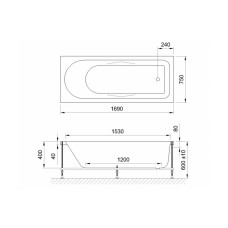 Акриловая ванна Royal Bath Tudor Standart 170x75 RB407701ST с гидромассажем