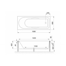 Акриловая ванна Royal Bath Tudor Standart 160x70 RB407702ST с гидромассажем