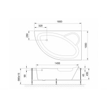 Акриловая ванна Royal Bath Alpine Standart 160x100 RB819101ST-R с гидромассажем