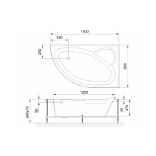 Акриловая ванна Royal Bath Alpine De Luxe 140x95 RB819103DL-R с гидромассажем