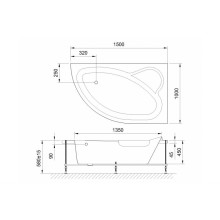 Акриловая ванна Royal Bath Alpine De Luxe 150x100 RB819100DL-R с гидромассажем