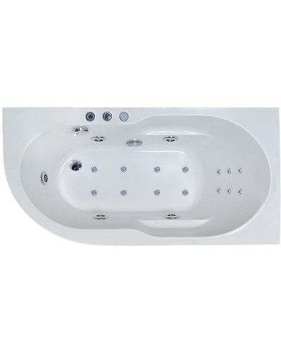 Акриловая ванна Royal Bath Azur De Luxe 140x80 RB614200DL-R с гидромассажем