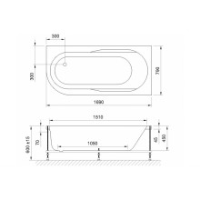Акриловая ванна Royal Bath Azur De Luxe 170x80 RB614203DL-R с гидромассажем