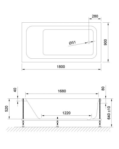 Акриловая ванна Royal Bath Accord Comfort 180x90 RB627100CO с гидромассажем