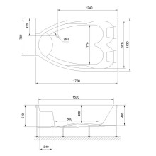Акриловая ванна Royal Bath Shakespeare Comfort 170x110 RB652100CM-R с гидромассажем