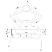 Акриловая ванна Royal Bath Fanke De Luxe 140x140 RB581200DL с гидромассажем
