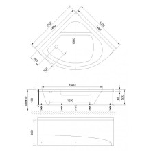 Акриловая ванна Royal Bath Rojo Comfort 150x150 RB375201CO с гидромассажем