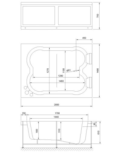 Акриловая ванна Royal Bath Hardon De Luxe 200х150 RB083100DL с гидромассажем