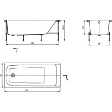 Акриловая ванна Roca Elba 150x75 248509000 без гидромассажа