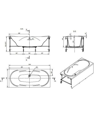 Акриловая ванна Roca Madeira 180x80 248525000 без гидромассажа