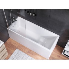 Комплект акриловой ванны AM.PM Gem 170х70 WK90EA без гидромассажа со смесителем с душевым гарнитуром и аксессуарами для ванной комнаты
