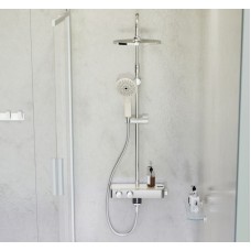 Комплект акриловой ванны AM.PM Inspire V2.0 180x80 WK52EB без гидромассажа с душевой системой со шторкой и аксессуарами