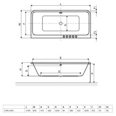 Акриловая ванна 179х84,5 см Excellent Arana WAEX.ARA180WH