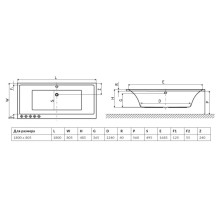 Акриловая ванна 180х80,5 см Excellent Pryzmat Lux WAEX.PRL18WH