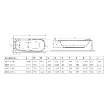 Акриловая ванна 149,5х71 см Excellent Sekwana WAEX.SEK15WH