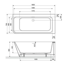 Акриловая ванна Excellent Lila 2.0 R 160x73 WAEX.LIL2.160P.WHN без гидромассажа