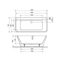 Акриловая ванна Excellent Lila 2.0 160x73 WAEX.LIL2.160.WHW без гидромассажа