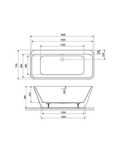 Акриловая ванна Excellent Lila 2.0 160x73 WAEX.LIL2.160.WHW без гидромассажа