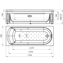 Акриловая ванна 170х70 см Radomir Аврора 0-01-0-0-0-997