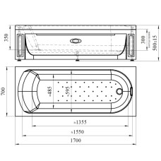 Акриловая ванна 170х70 см Radomir Аврора 0-01-0-0-0-997