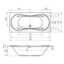 Акриловая ванна 190х90 см Riho Supreme B014001005