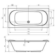 Акриловая ванна 170х80 см Riho Taurus BC0700500000000