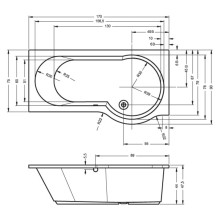 Акриловая ванна 170х90 см Riho Dorado L BA8100500000000