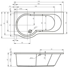 Акриловая ванна 170х90 см Riho Dorado R BA8000500000000