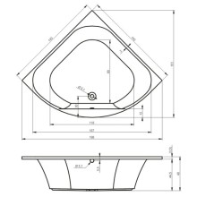 Акриловая ванна 140х140 см Riho Atlanta BB7000500000000