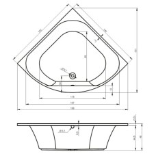 Акриловая ванна 140х140 см Riho Atlanta BB7000500000000